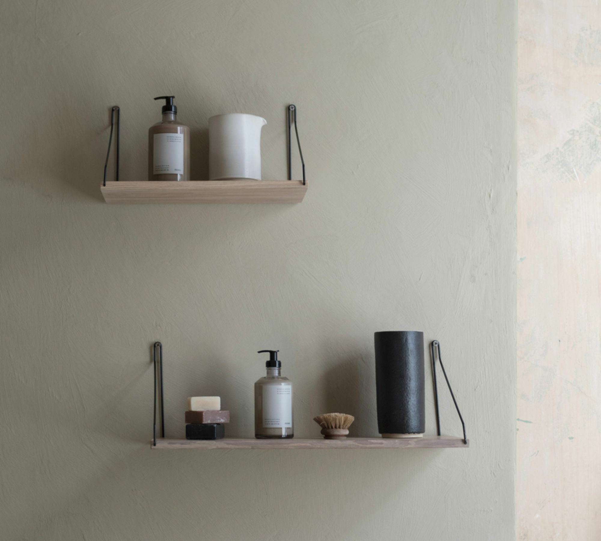 Shelf Regal Holz Metall Silber 2