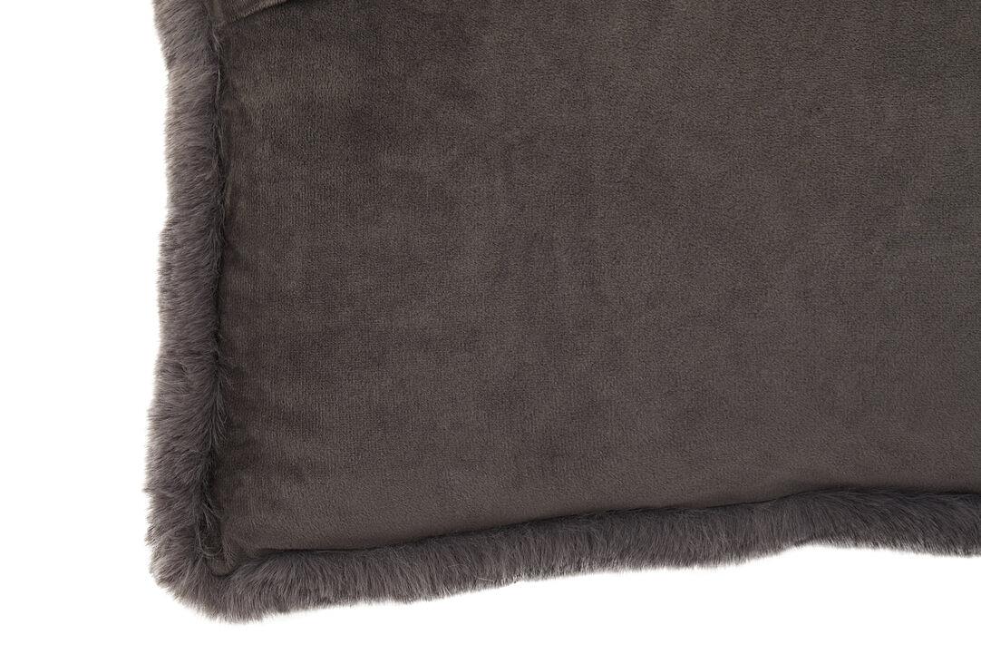 Bosie Lamina Grey Square Fur Kissen 5