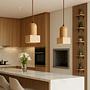 Suala Pendant Light Oak Wood Travertine Natural 3
