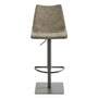 Bar stool artificial leather steel greige 1