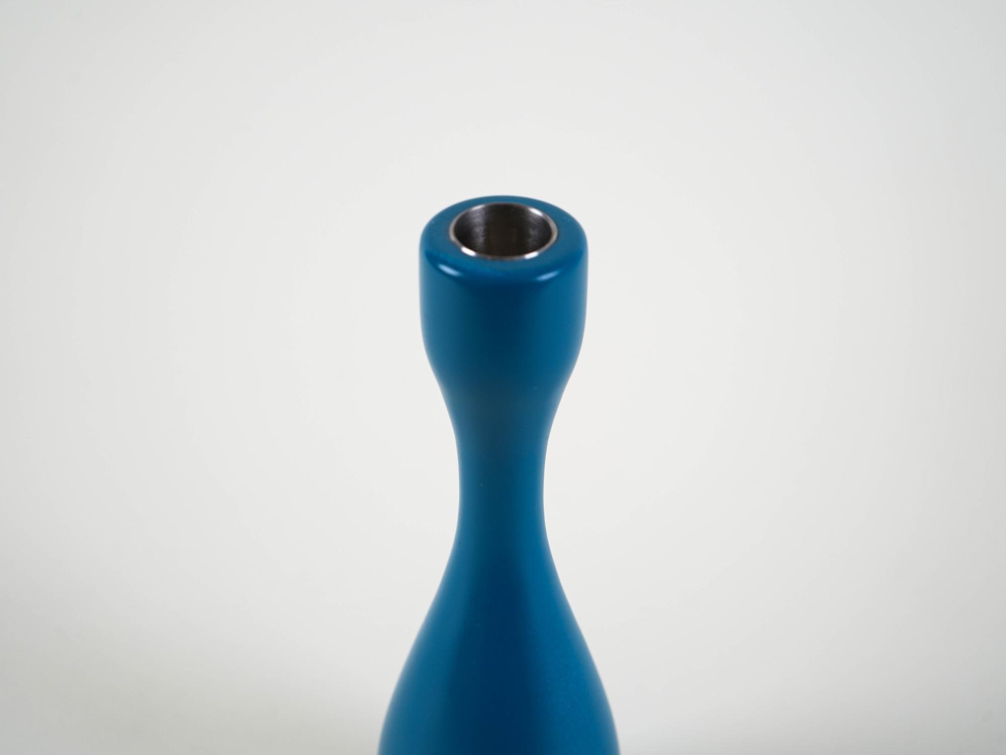 Candlestick 1970s Blue 5