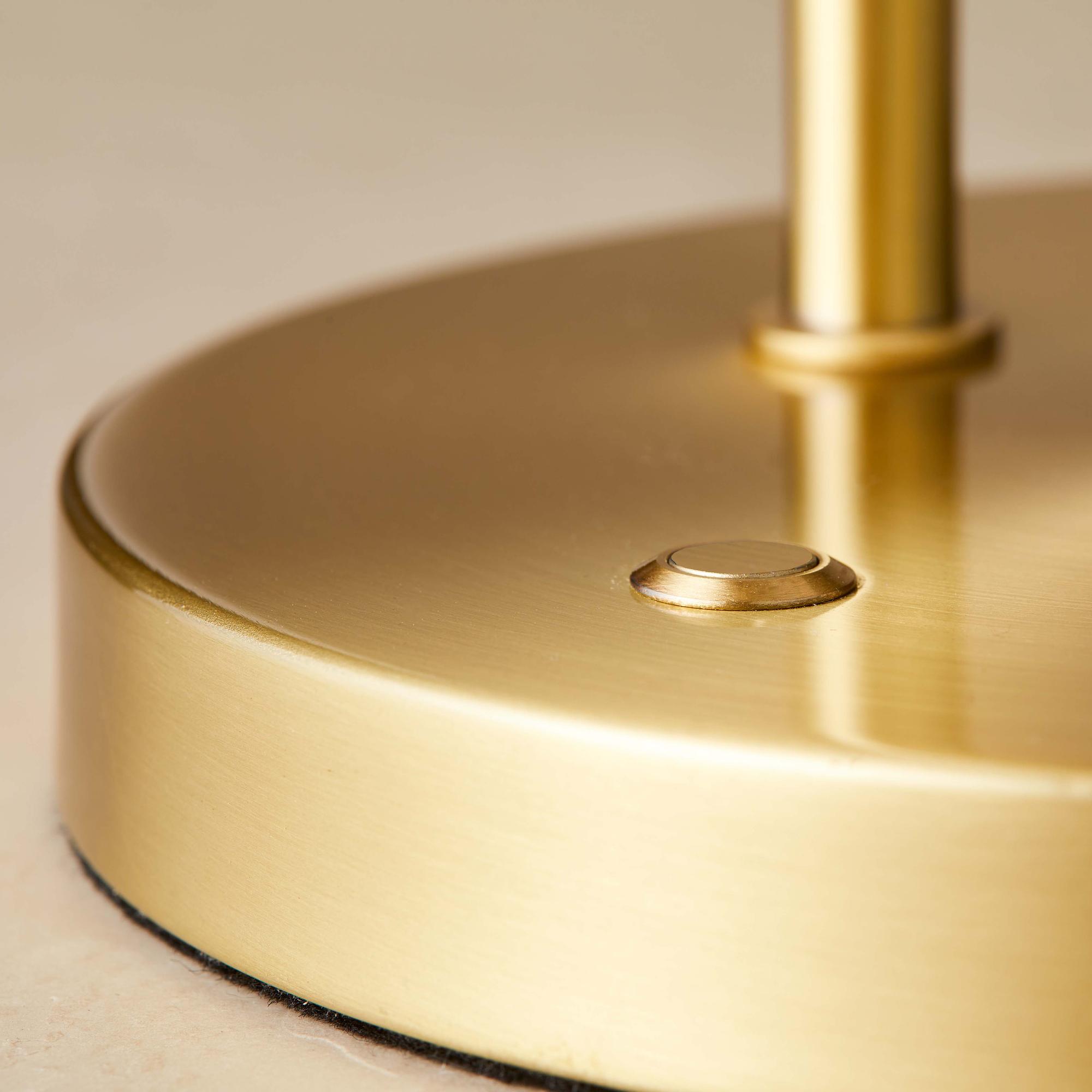 Heim Leuchte Tragbar mit Mini-USB-Anschluss Messing Weiß 5