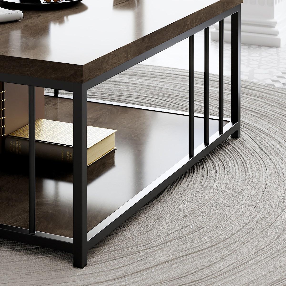 Zenn Couchtisch Holzfurnier Schwarz 4