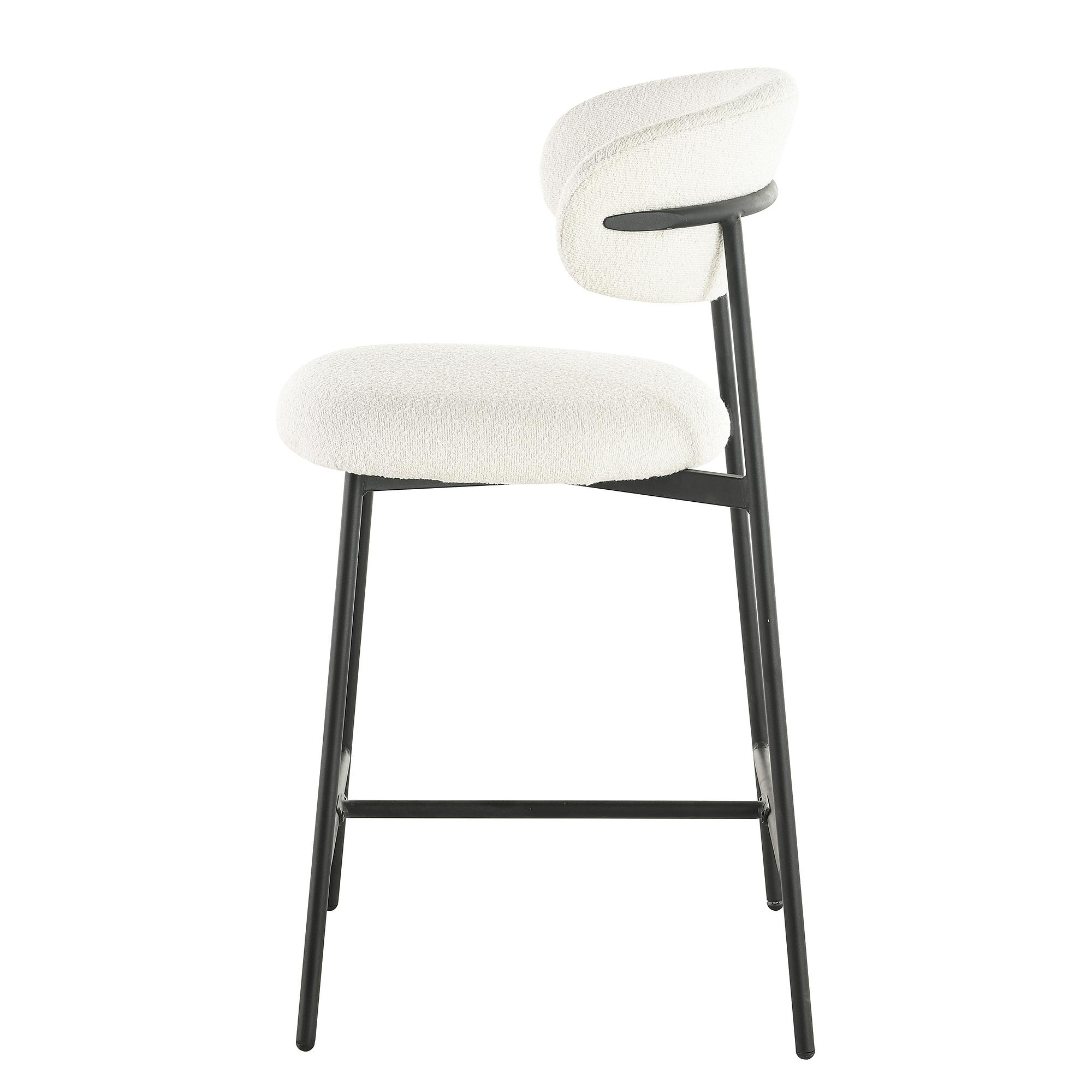 Bar stool ABETITO Set of 2 White 2