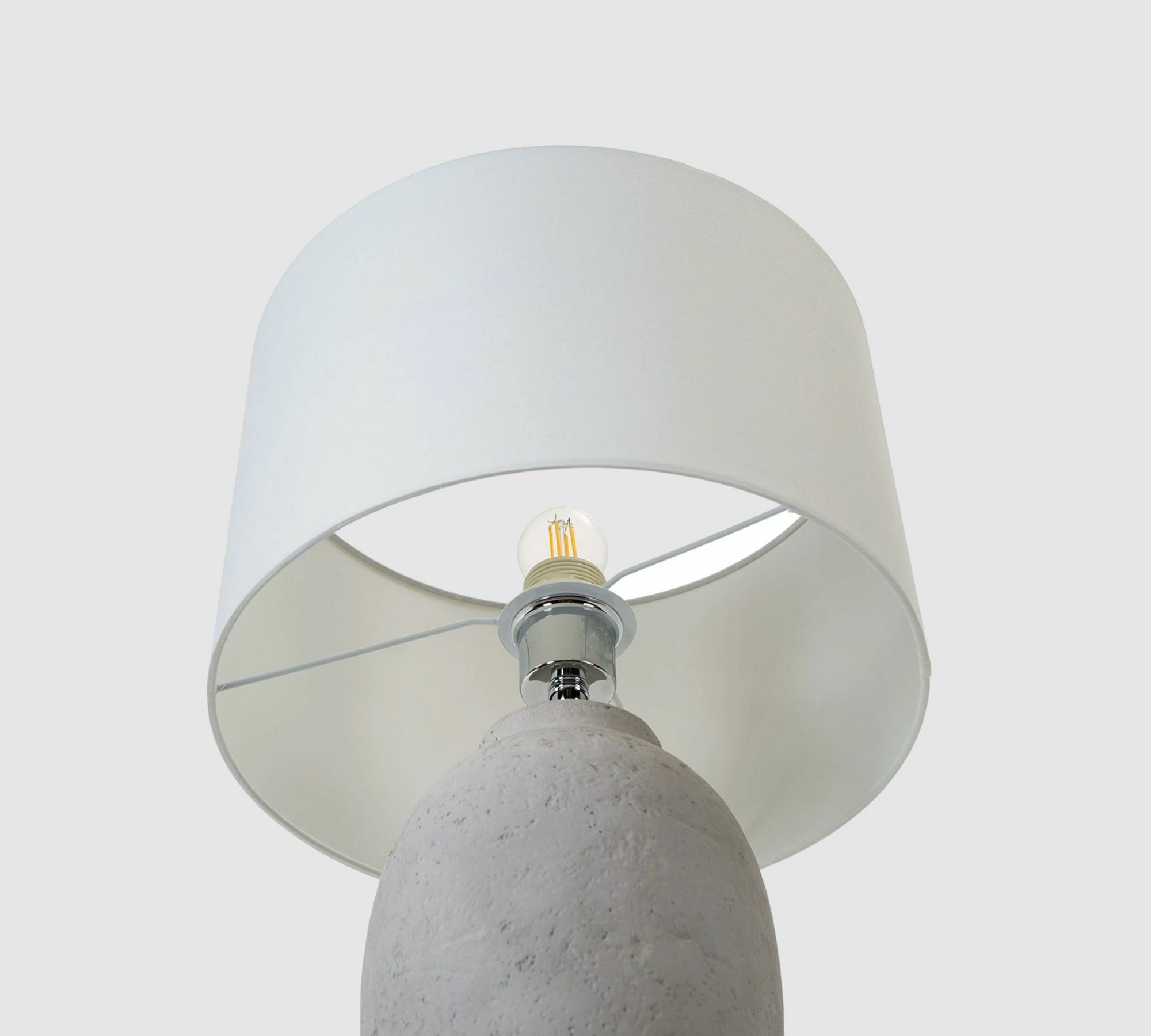 Table lamp Lanta linen fabric / concrete 1-light 3