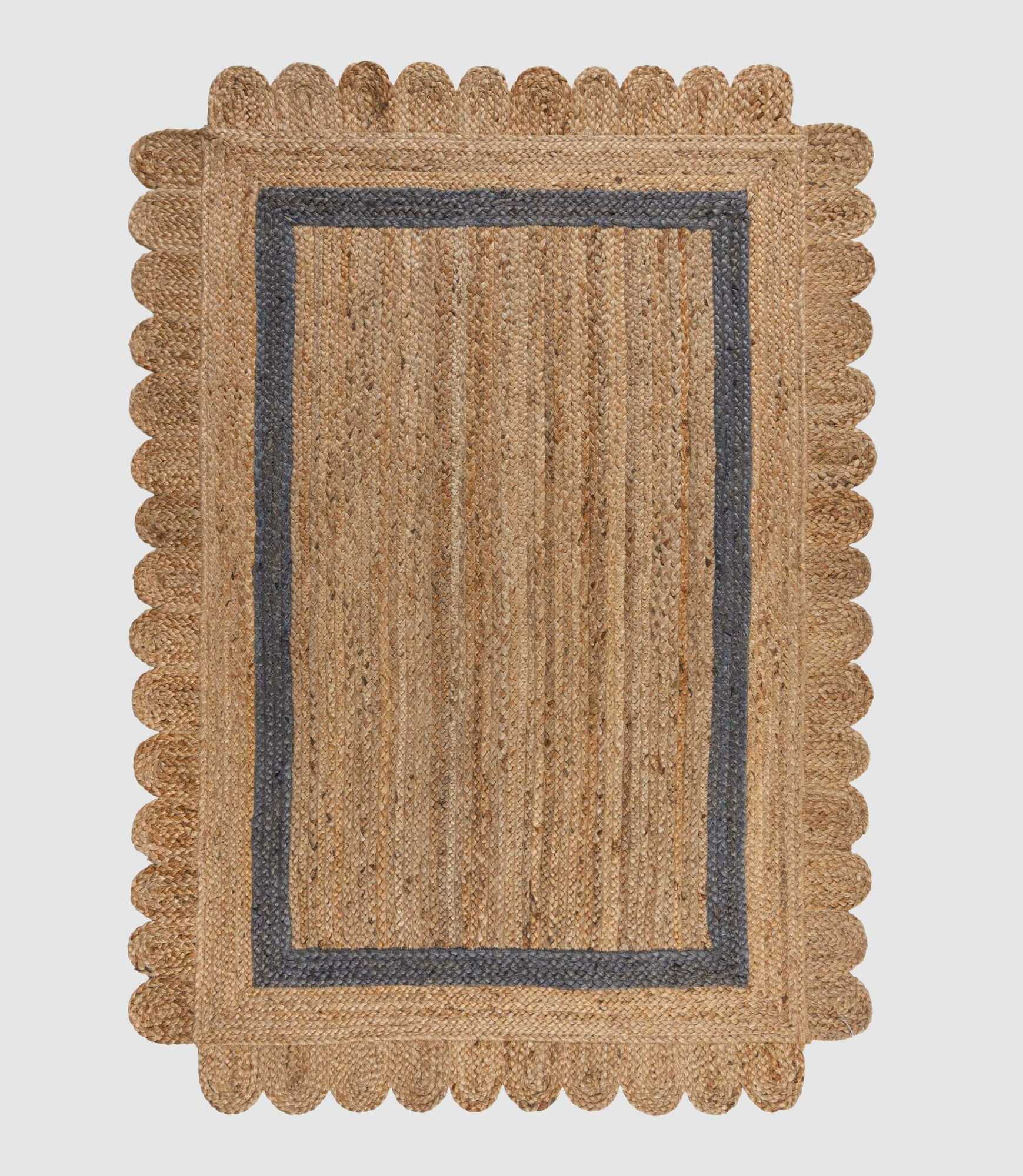 Jute Rug Grace Handmade Natural/Grey 200 x 290 cm 0