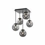 Ceiling light 5-flame glass black 1