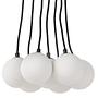 Pendant lamp 7-flame opal glass white 4