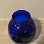 Vase-Aschenbecher 2er Set kobaltblau 1990er Jahre 4