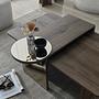 2x Luna Side Table + Coffee Table Walnut Look Brown 6