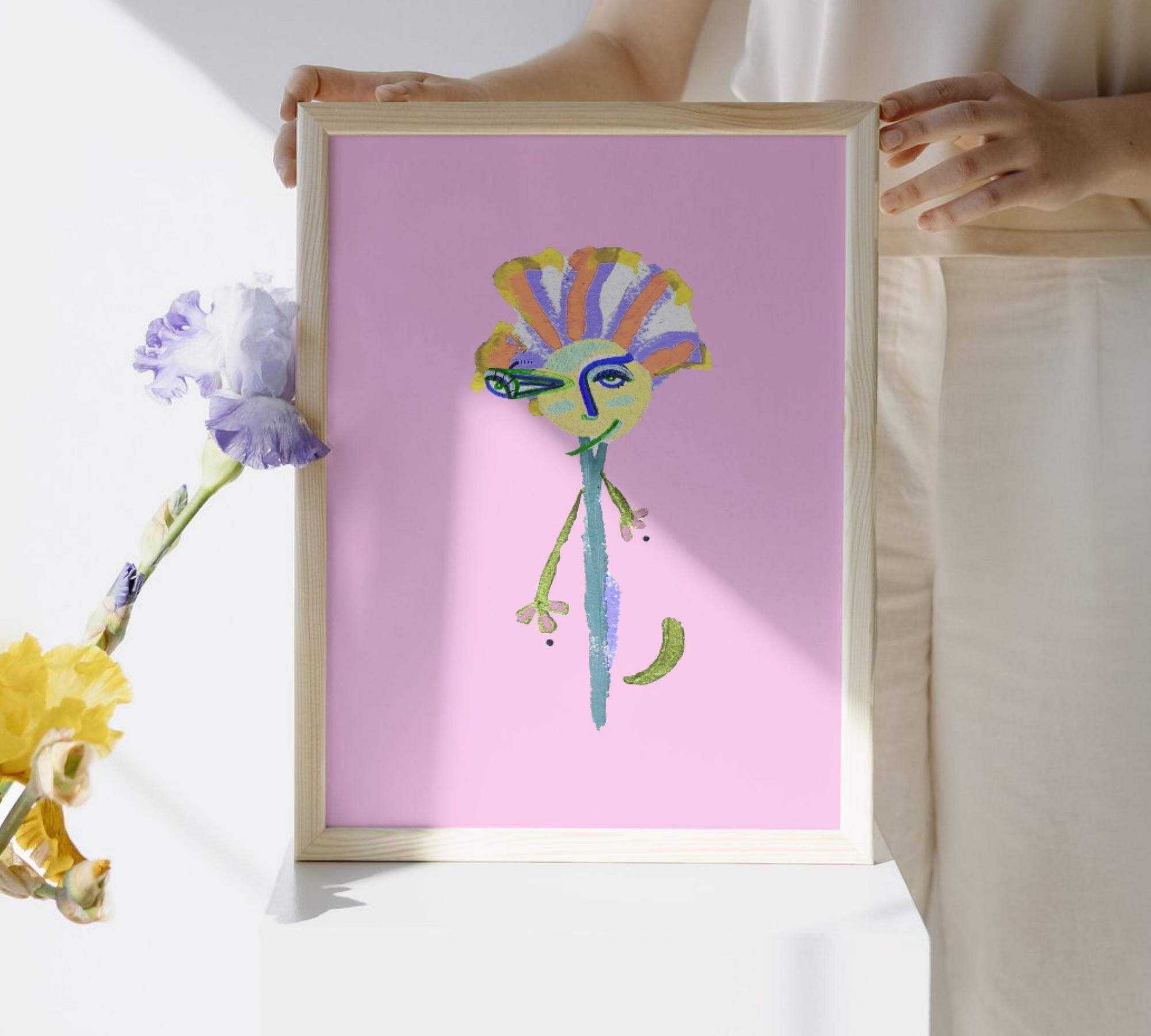 Clementina's Pink Art Print 2