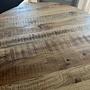 Runder Esstisch Massivholzplatte Mangoholz 120cm 3