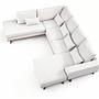 Corner Sofa Japandi 3-Seater Left Beige 6