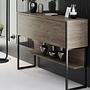 Luxe Sideboard Holzfurnier Schwarz 2