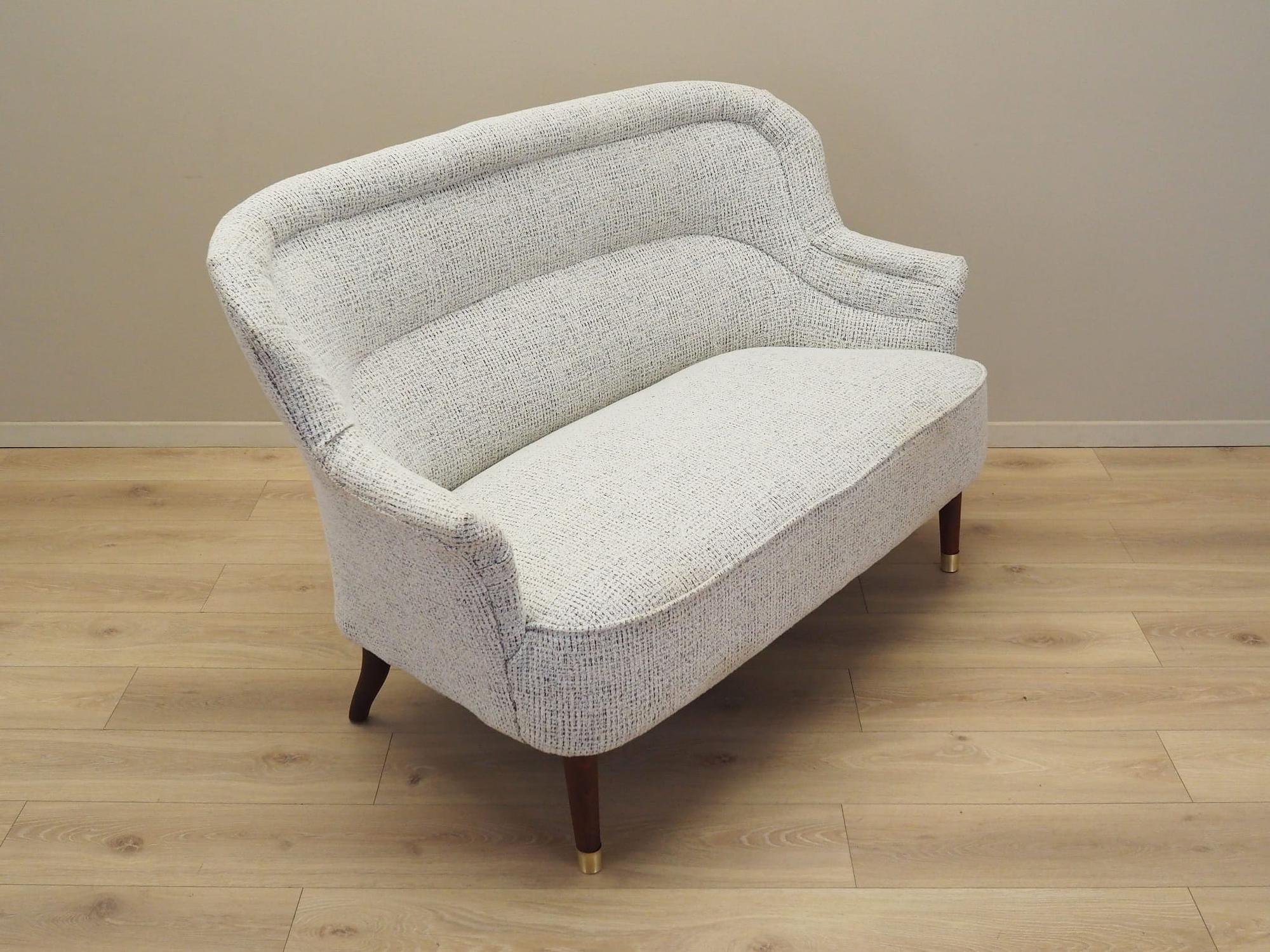 2-seater sofa, blended fabric, white, 1960s 10