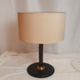 Tischlampe Leder Schwarz Beige 1960er Jahre 4