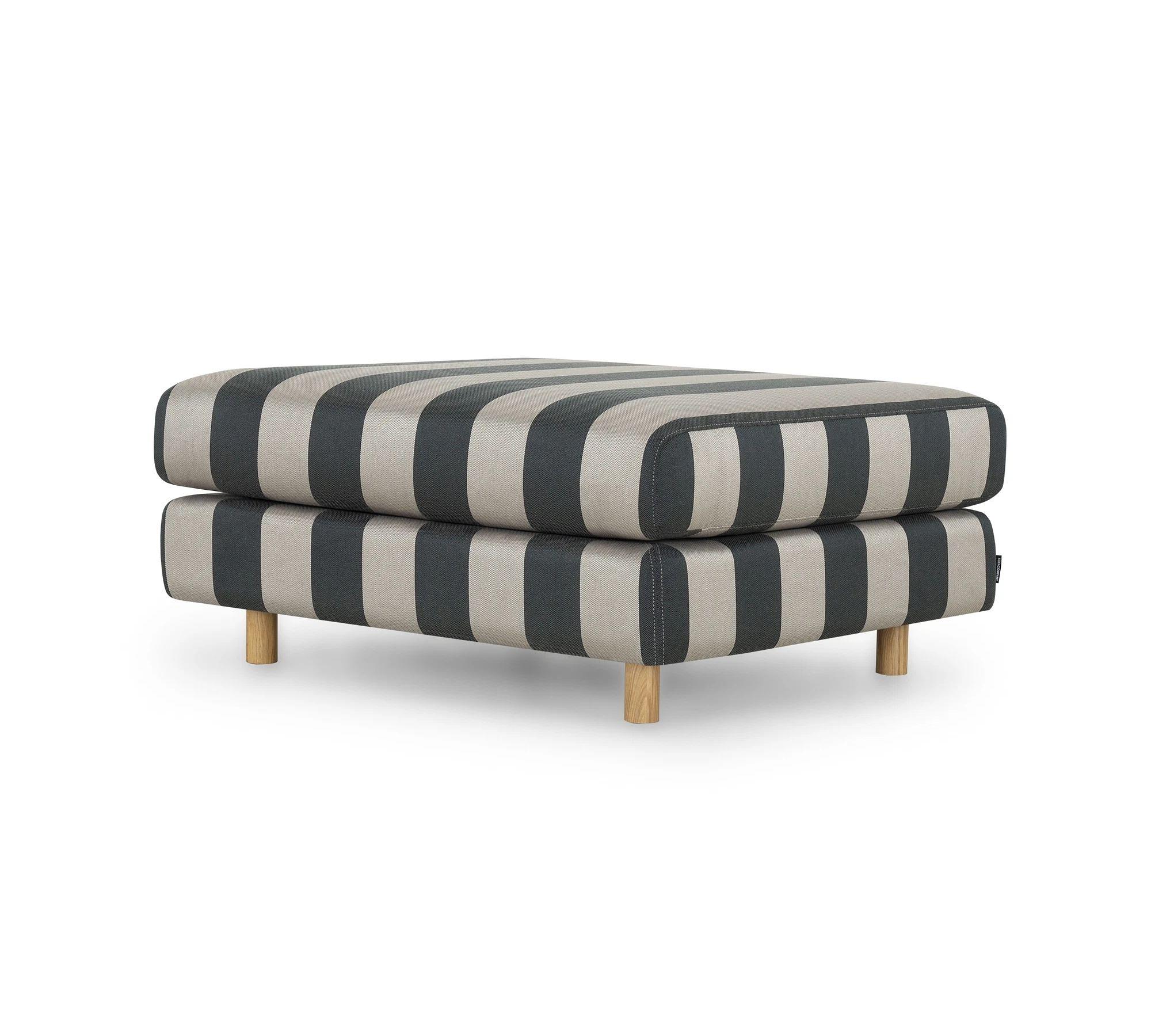 Dylan Pouf Line Latte Black 1