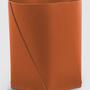 Papierkorb XL 100% Recyceltes Leder Braun 1
