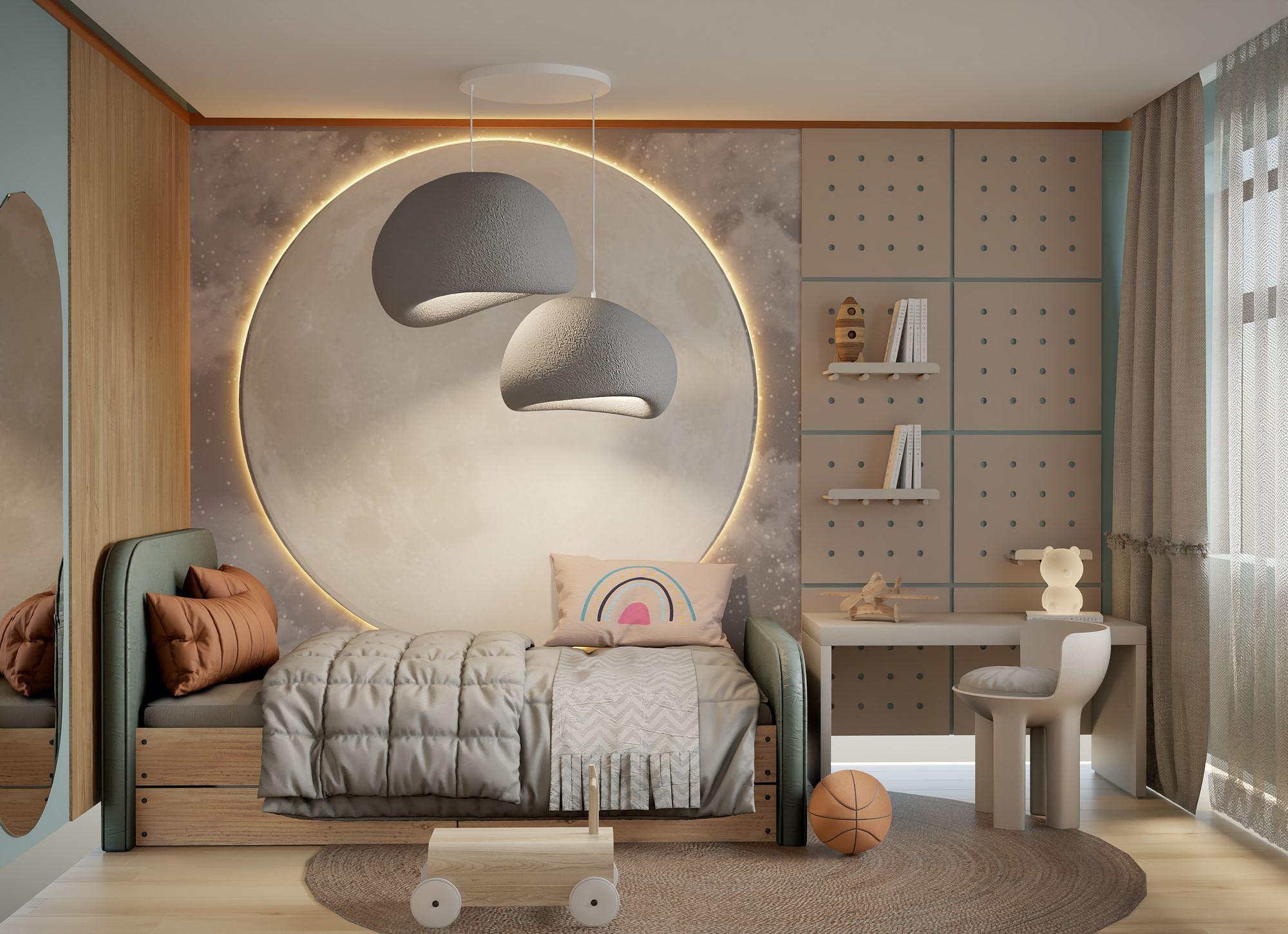 2-Flammig Wabi Sabi Chalkforms Pendelleuchte Beton Grau 3