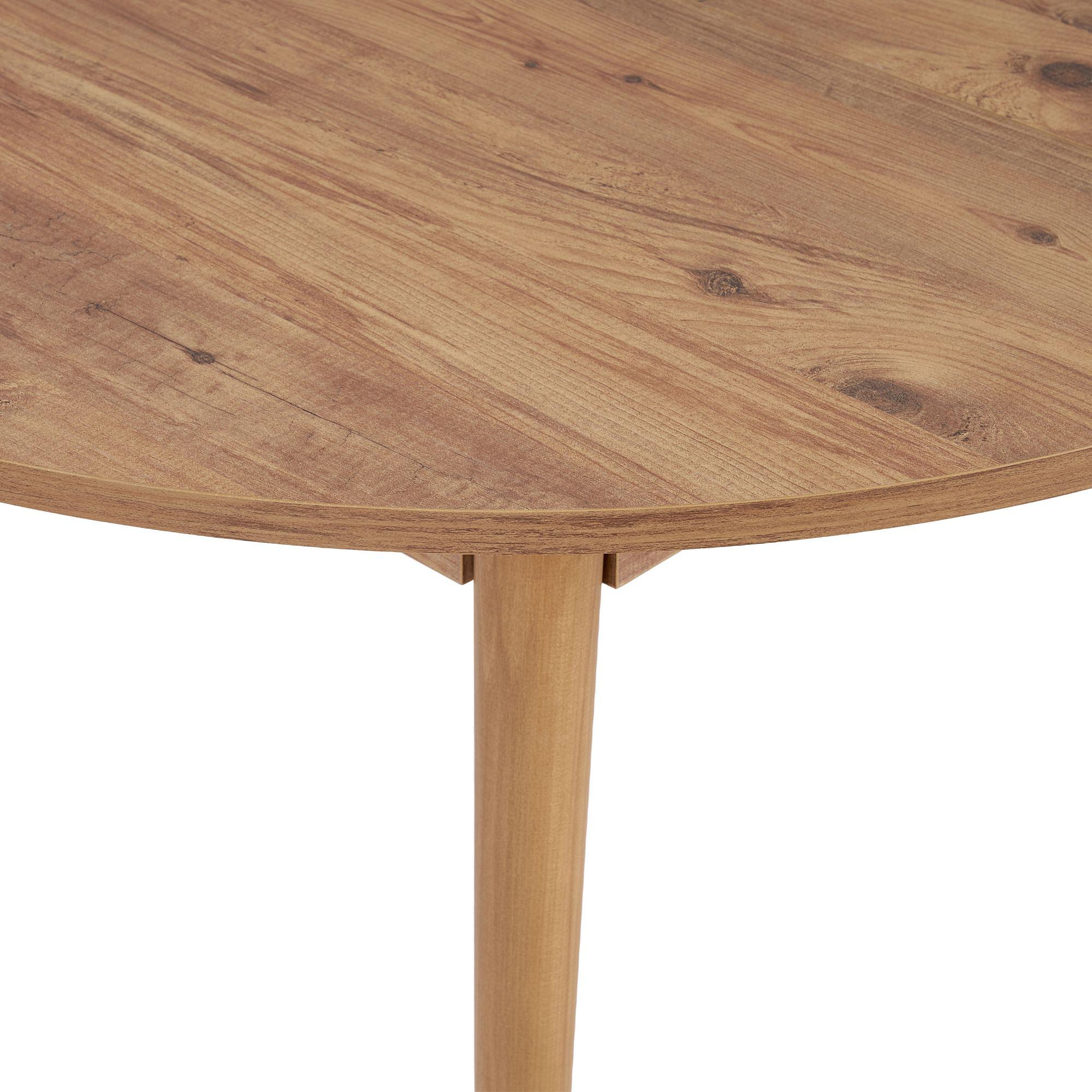 Viona Extendable Table Pine-Look Brown Ø 100cm 8