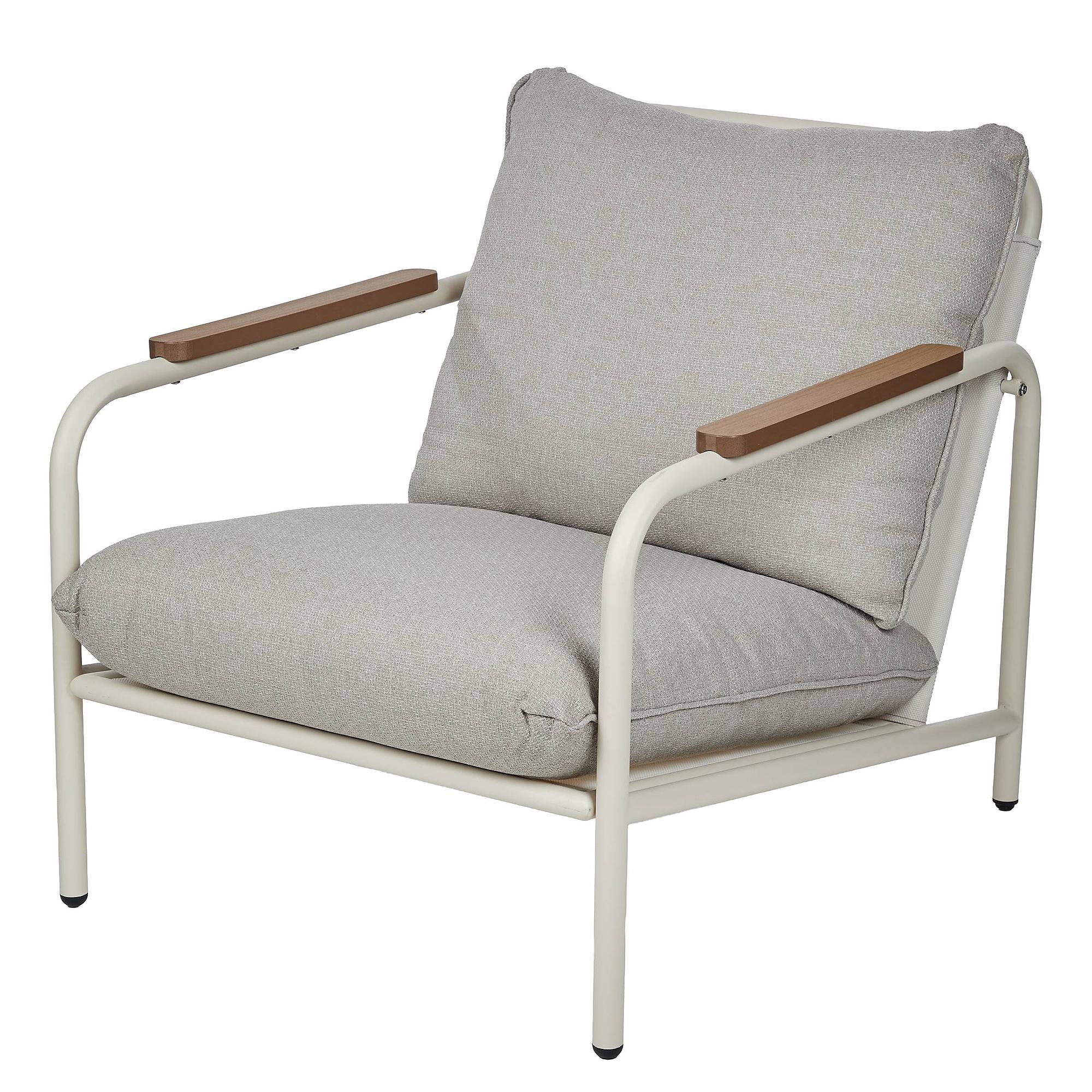 SOULGATE Garden armchair steel beige 0