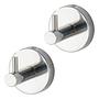 2x Wandhaken Uno Bosio Edelstahl Silber 1