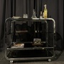 Barwagen Chrom Glas Schwarz 1