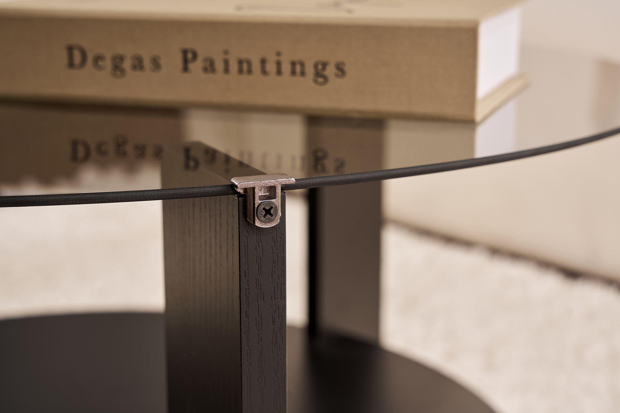 Clara Tavolino Legno nero Fumé Ø75cm 5