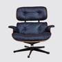 Eames Lounge Chair mit Ottoman Schwarz 6