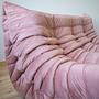 Togo Sofa 3-seater velvet pearl pink 4