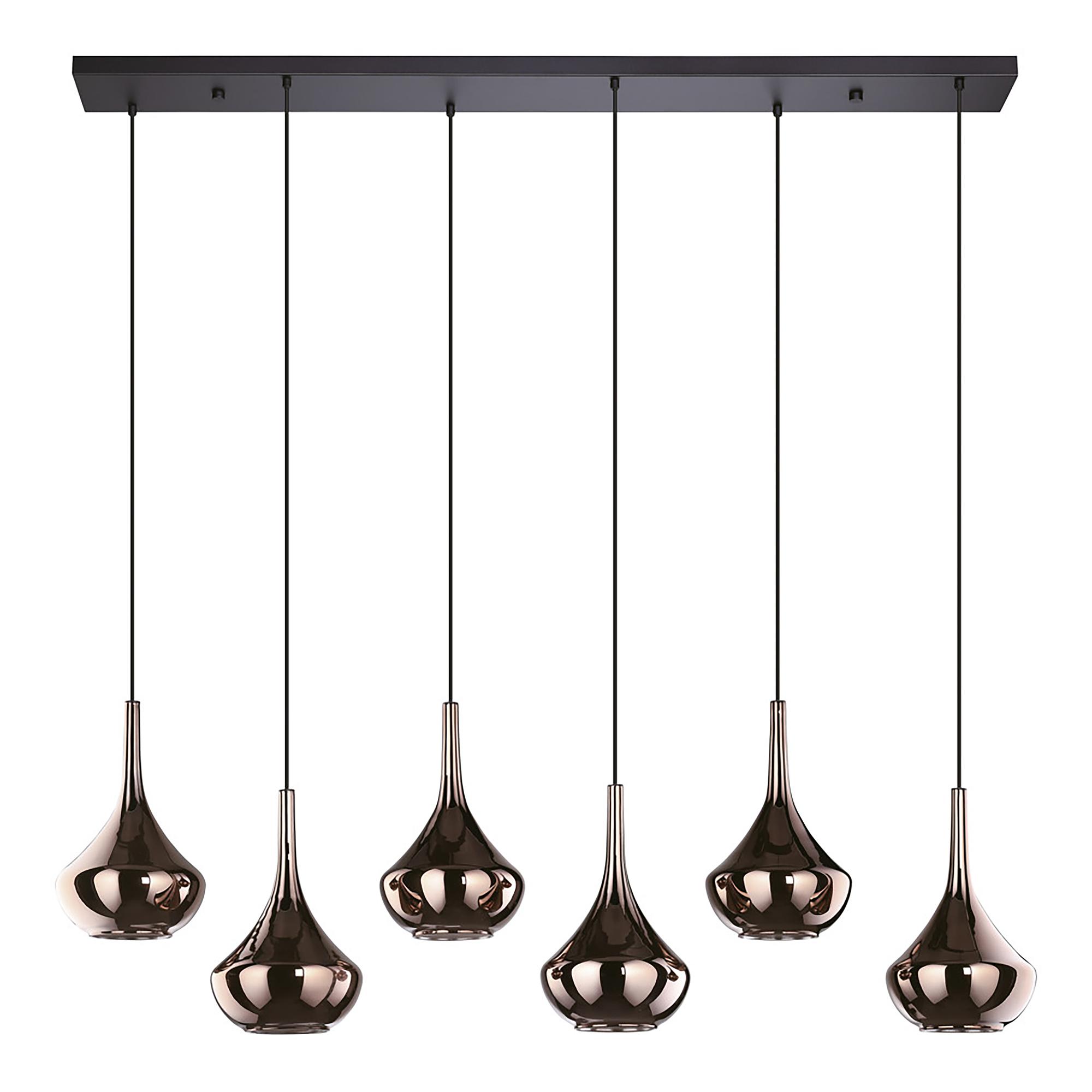 Pendant light Almoster Type B 6-Light Steel Black Copper 3