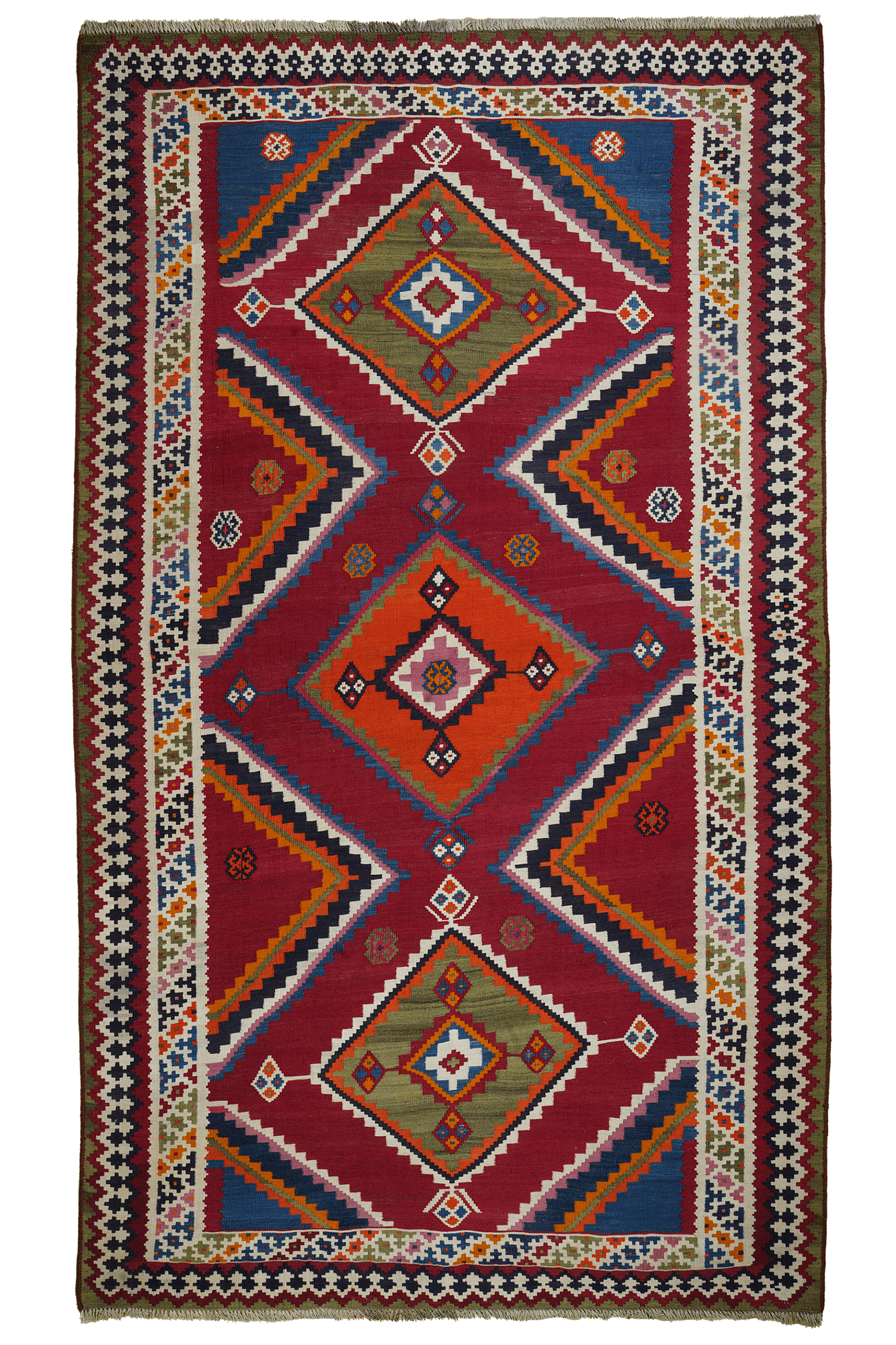 Kilim Gashgai Teppich Mehrfarbig 0