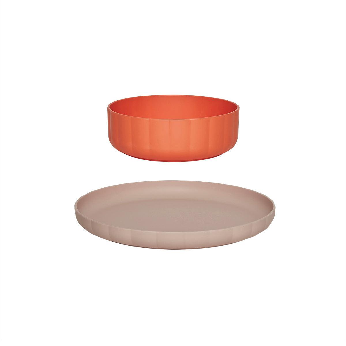 Pullo Plate & Bowl Set PLA Mehrfarbig 0