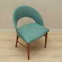Vintage chair teak wood textile turquoise 1970s 7