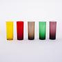 Glass Set Multicolored 1960s 2