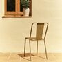 Tondra Stuhl Outdoor Metall Gold Gealtert 1