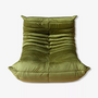 Togo Armchair Velvet Olive Green 0