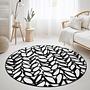 Carpet Black White Ø 150cm 1