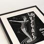 Vintage Las Vegas Art Print with Frame Black and White 3