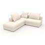 Flayr Ecksofa Webstoff Cremeweiß 0