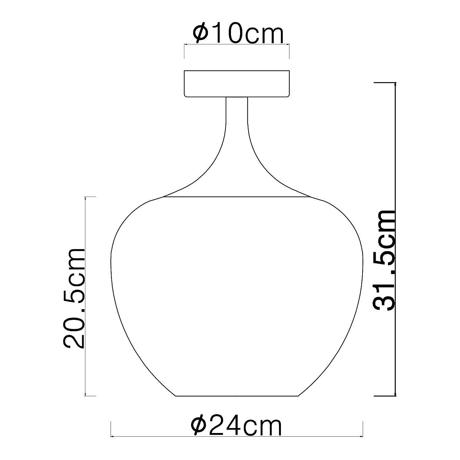 Ceiling light Maxy Type B 1-Light Colored glass Iron 4