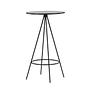 Bistro Bar table MDF Veneer Black Ø60cm 4