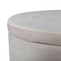 Dunken Pouf Samt Beige  4