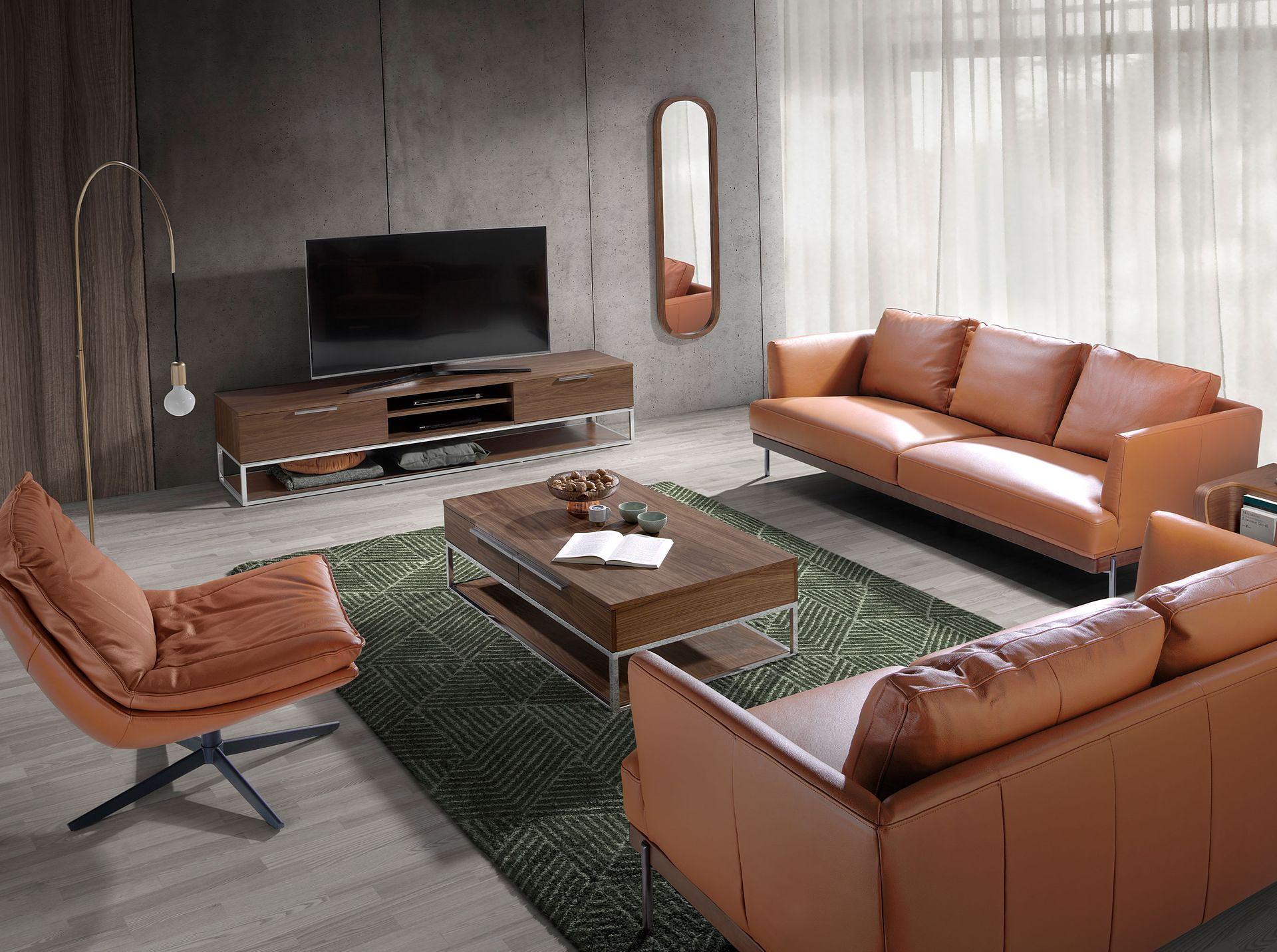 Ovaler Spiegel Nussbaumfurnier 3