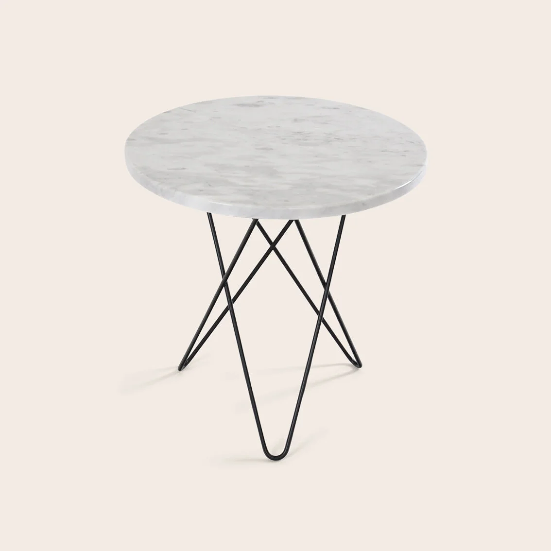 Mini O Table High Marble White Ø 50cm 0