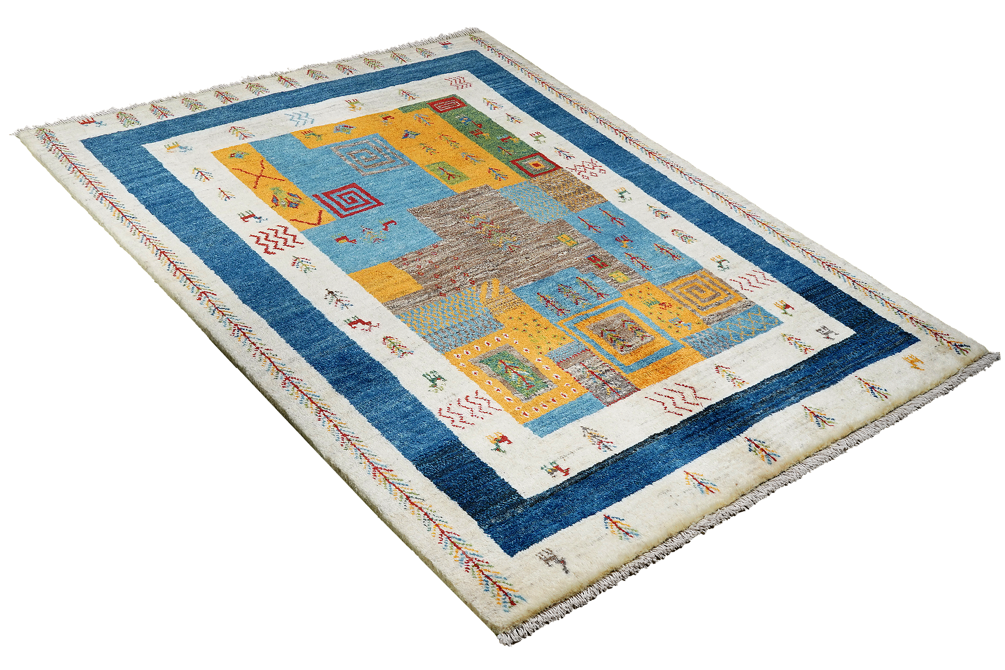 Tappeto Gabbeh Rizbaf Lana Multicolore 2