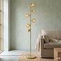 Floor lamp Ilumo Colored glass / Iron 6-Light Beige Gold 0