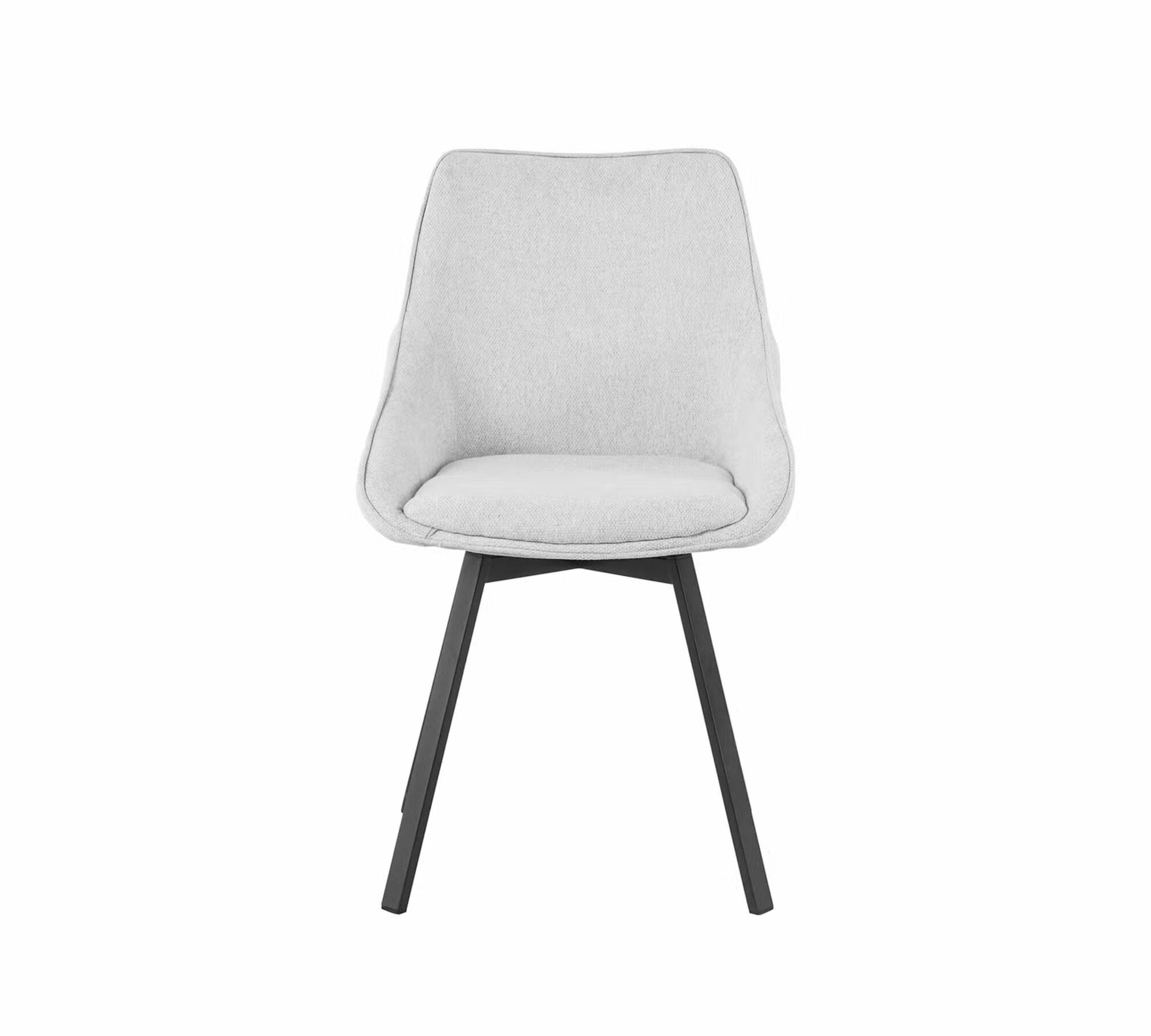 2x Metline Polsterstuhl Webstoff Hellgrau 3