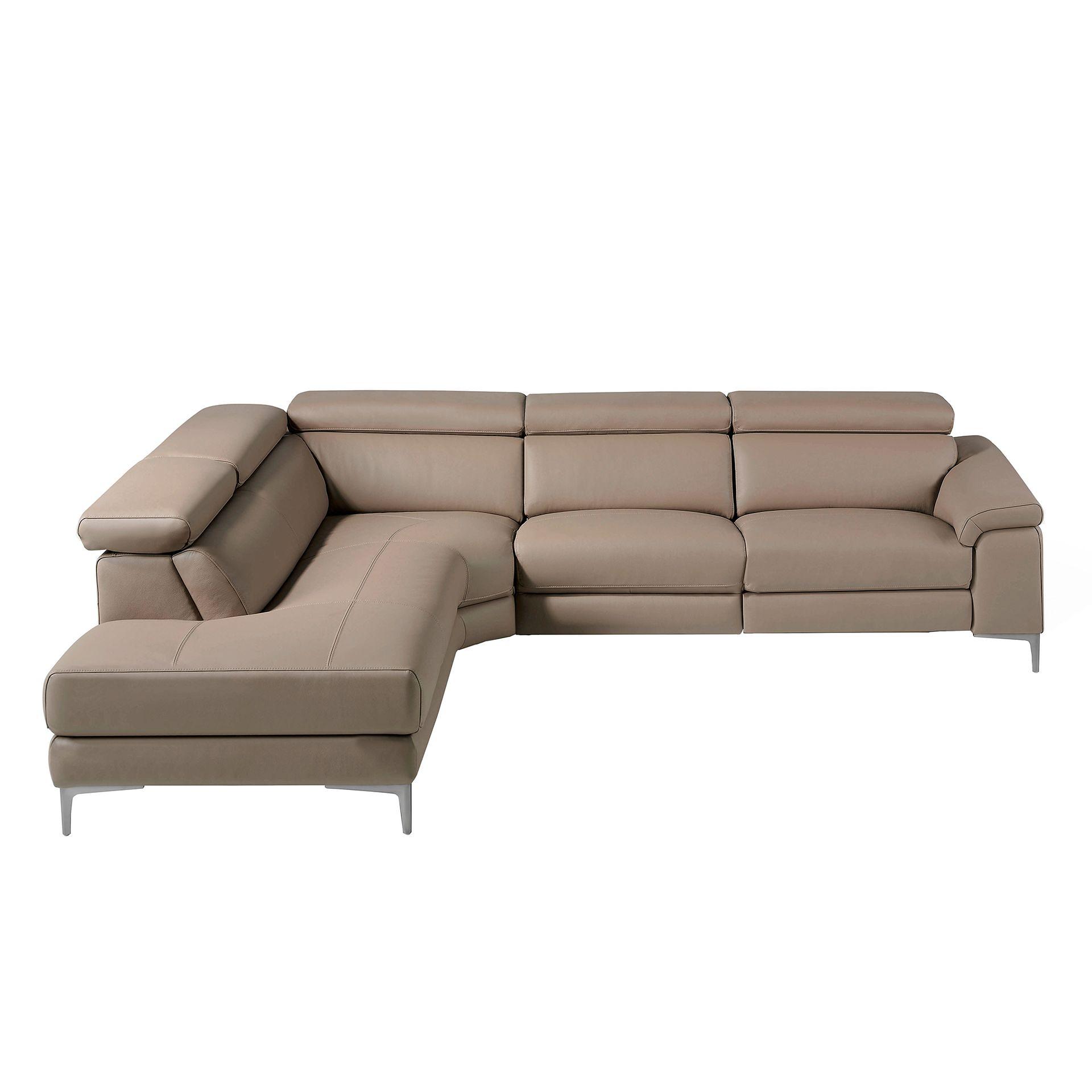 Chaise Relax-Sofa Left Leather Brown 1