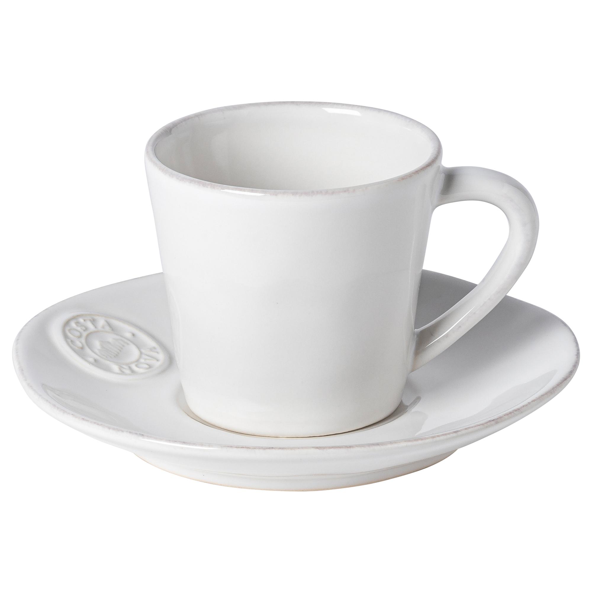 Nova Teetasse 12-teilig Steinzeug Weiß 1